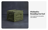 Foldable Storage Crate Secure Latching Collapsible Storage Bin with Doors
