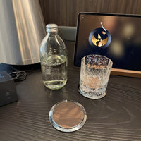 实木杯垫不锈钢边茶托隔热垫功夫茶具配件家用防烫茶杯垫北欧风