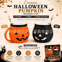 Halloween Pumpkin Dessert Cup Pint Cup Holder
