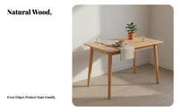 Space-Saving Design Nordic Design Dining Furniture Easy to Clean Solid Wood Dining Set Long-Lasting Wooden Kitchen Table Set Heavy Duty for Apartment Dwellers, Families, Homeowners, Family Gatherings, Dinner Parties, Home
