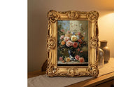 Ornate Resin Photo Frame French-Style Gold Photo Frame Carved Floral
