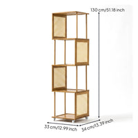 Rolling Shelf Cart Mobile Open Frame Cabinet Narrow for Beside Sofa