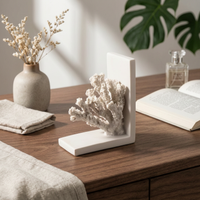 Coral Bookends Coastal Bookends with Coral Minimalist for Readers