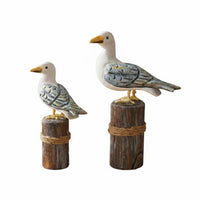 Wooden Sea Creature Sculpture Handmade Table Ornament Mediterranean Design