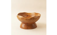 Fruit Bowl Rustic Fruit Bowl with Pedestal Base Sculptural for Dining Room