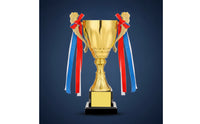 Metal Trophy Cup Tiered Trophy with Black Base Shiny Cup with Handles Shimmering for School Ceremonies
