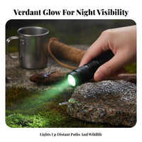 Verdant Glow Flashlight Small Size Zoomable Glow Source Torch Pocket Attachment Flashlight Sturdy Aluminum Frame Portable