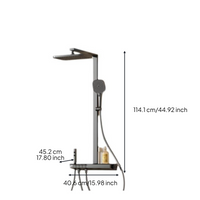 Rainfall Shower Head, High Pressure Adjustable Handheld Spray Combo Set, Matte Black Bathroom Fixture, Multi Modes, Luxury Bathing Sensation