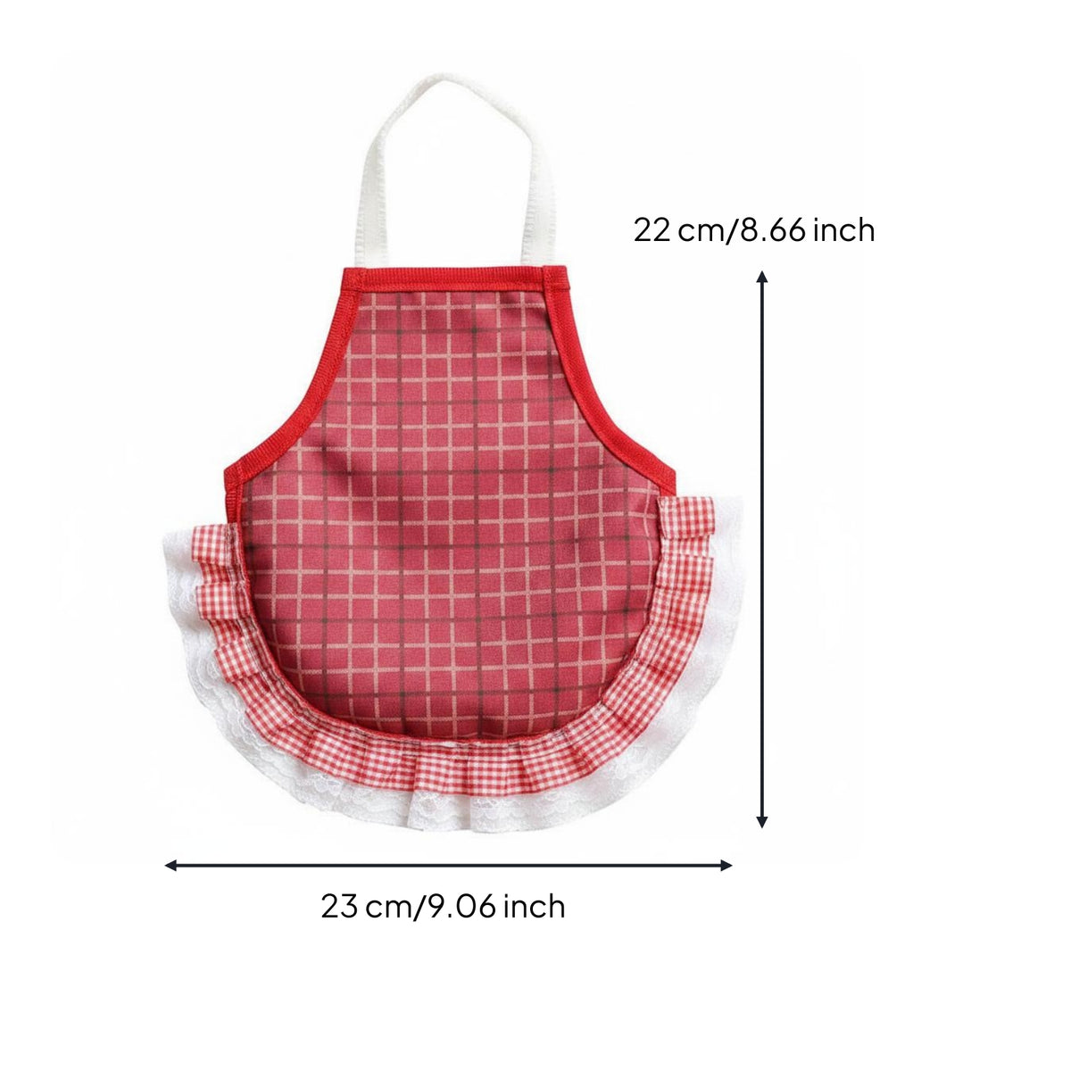 Chicken Saddle Apron Ruffled Trim Feather Protector Apron Contoured