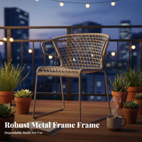 4 Pieces Rattandesign 4-Piece Woven Sofa Group Weather-Resistant Outdoor Furniture Thick paddings Patio Seating Easy Maintenance for Business Owners, Party Hosts, Garden, Balcony, Backyard, waterside