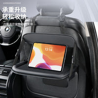 Car Seat Back Organizer with Cup Holder, Leather Hanging Storage Bag
