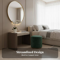 Vanity Set with Lighted Mirror and Stool Light Luxury Aesthetic Makeup Desk Minimalist Design Storage Drawers for Girls