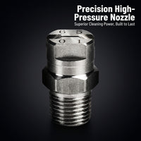 Spray Tip 4BSPT Male Thread, 304 Stainless Steel Industrial Spray Nozzle, Flat Tip, High Pressure Wa - Orifice 0.66mm