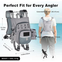 Lightweight Waterproof Fly Fishing Chest Pack with Multi-Pocket Storage for Outdoor Angling
