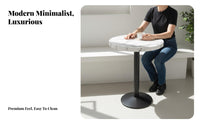 Light Luxury Modular Booth Bench Commercial Grade Upholstered Waiting Bench Minimalist Design Marble Top Pedestal Table for Cafe Owners, Interior Designers, Cafes, Tea Houses, Restaurants, Lobbies