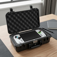Shock Absorbing Sponge Shock-Absorbing Lining Hard Shell Console Case Wear Resistant Shielded Travel Case Precision Fit Handheld Game Storage Box for Gamers, Outdoor