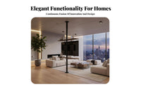 Floor-to-Ceiling Rotating Media Pole 360° Rotation Living Room Furniture