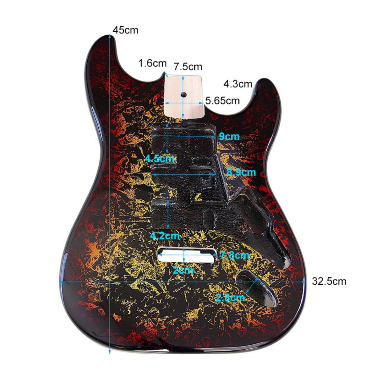 Electric Guitar Body Hollowed Cavities Unfinished Guitar Body Tremolo Rout Musical Instrument Part