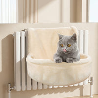 Hanging Cat Bed Radiator Hammock with Round Metal Frame, Warm Cosy Heated Nest for Winter, Small Pets Kittens Resting Place for Feline Relaxation
