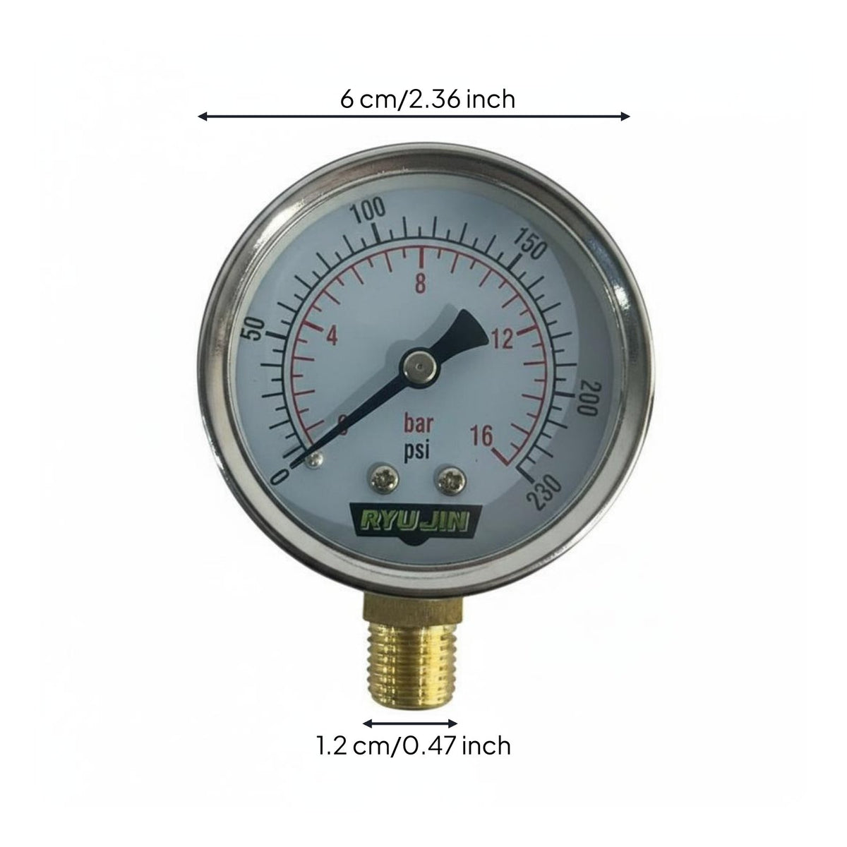 Gauge Pressure Gauge Double Scale Measuring Tool High Accuracy