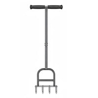 Manual Lawn Aerator Heavy Duty Hollow Tine Aerator Clog-Unobstructed Design