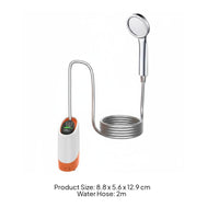 Rechargeable Shower Pump Waterproof Electric Portable Shower Adjustable Speed