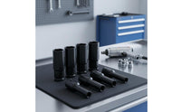 1/2 Inch Drive Deep Shock-Resistant Socket High Power Design 1/2 Inch Drive Deep Socket Set Prevents Fastener Rounding
