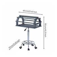Rotating Saddle Rack Dark Gray Rolling Saddle Rack Rounded Rods Animal Gear Storage