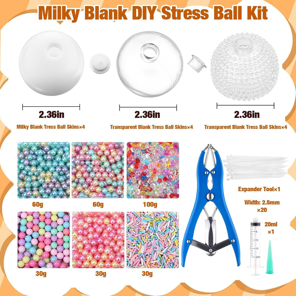 12-Pack DIY Stress Ball Making Kit for Crafting Stress Balls