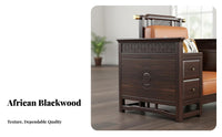 Wooden Frame Sofa with Drawers New Chinese design Lounge Seating hardwood Wood Construction Household Furniture for Homeowners, partners, Living Room, Home