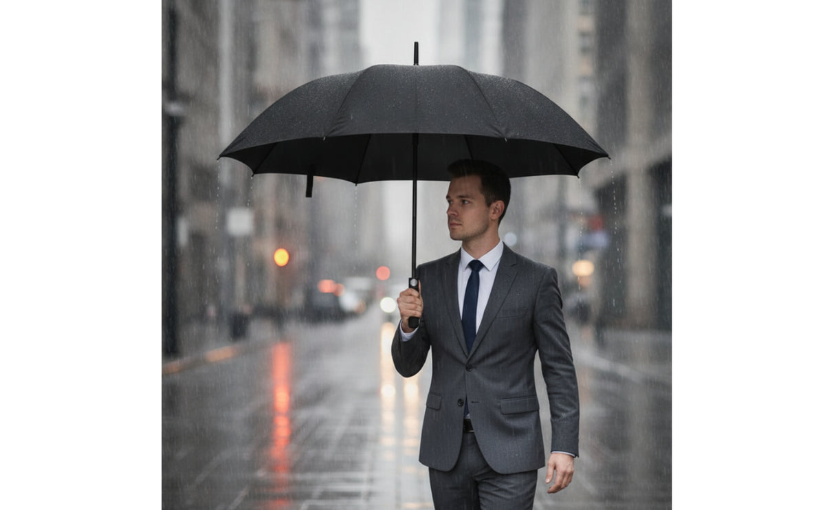Long Handle Automatic Open Umbrella Extra Large Umbrella with Fiberglass Frame Windproof Heavy Duty for Daily Commute, Golf Course