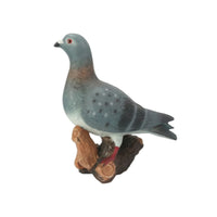 Pigeon Statue with Branch Base Lifelike Pigeon Figurine Decorative for Gardeners