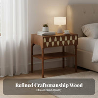 Two-Tone Fluted Door Chest Multi-Functional Accent Cabinet for Bedroom, Entryway