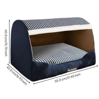 Insulated Indoor Dog House Bed, Removable, Non-Slip Den