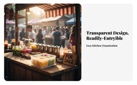 4-Compartment Food container Transparent Design Multi-Compartment Serving Box