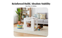Easy to Clean Transparent Wheeled Fence Movable on Wheels Modular Panel Pen Sturdy and Stable Pet Playpen Polished Burr-Smooth Finish for Puppy Owners, Indoors, Living Room, Bedroom, Whelping
