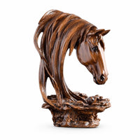 Horse Head Sculpture Glossy Home Decor Sculpted for Bookshelf, TV Cabinet