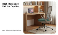 Adjustable Height Ergonomic Mesh Back Chair 360° Swivel Office Furniture 3D Support Quiet Casters for Telecommuting Workers, Students, Gamers, Meeting Room