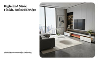 Fireplace TV Stand Realistic Effect Fireplace media devices Center Modern Design Living Room Furniture for Homeowners, Families, Bedroom, Home