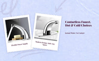 Infrared brass faucet, hot/cold use