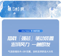 跨境创意卡通机器人桌面风扇办公室学生宿舍静音充电便携壁挂风扇