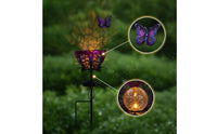 Outdoor Butterfly Garden Stakes with Solar Lights Decorative Butterfly Stake Lights Patterned Garden Stake Light Sturdy for Lawn