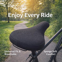 Padded Bike Seat Cover, Seat Cover Men Women, Bike Seat Cover for Beginners, Padded Bike Seat Cover, Gel Padded Bike Seat for Commuting