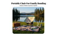 Collapsible Moon Chair Lightweight Camping Seat Sturdy for Fishing, Campers