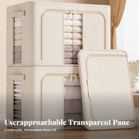 foldable Framed Storage Box two-way entry Zippers for Garage, Families
