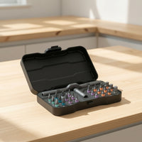 Ratchet Screwdriver Kit Ratcheting S2 Steel Portable Tool Case Interchangeable Bits
