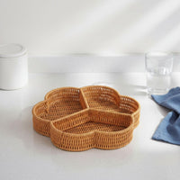Divided Serving Tray Brown Serveware Handwoven