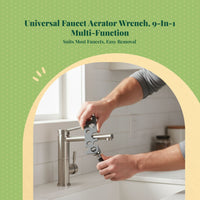 Faucet Aerator Removal Tool, Universal Wrench, Multifunctional Hand Tool for Kitchen & Bathroom Maintenance