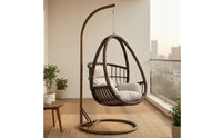 Egg Chair with Stand Freestanding Hanging Egg Chair Outdoor for Adults, Readers, Balcony, Backyard, Living Room