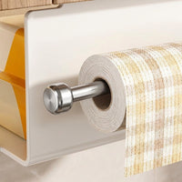 Cabinet Under Cupboard Paper Towel Holder, Hanging Wall Mounted Dispenser for Students, Versatile Kitchen Roll Easy No-Drill Metal